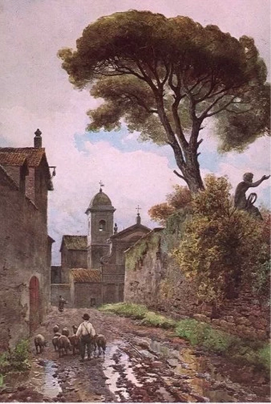 Vicolo di San Nicola da Tolentino in Rome (rione II Trevi), 1880